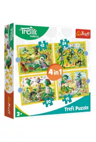Puzzle 4w1 Wsplne zabawy Treflikw. Rodzina Treflikw