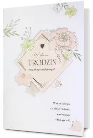 Karnet okazjonalny B6 z kopert� Urodziny kwiaty PAN DRAGON HM200-3557