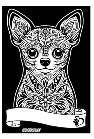 Kolorowanka welwetowa A4 Chihuahua