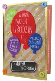 Kukartka Karnet B6 Urodziny balony FR-006