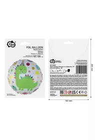 Godan Balon foliowy Dinozaur w czapeczce 36cm