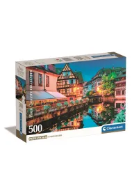Puzzle 500 el. Compact Strasbourg old town Clementoni