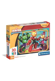 Puzzle 30 el. SuperColor. Iron Man and His Awesome Friends Clementoni