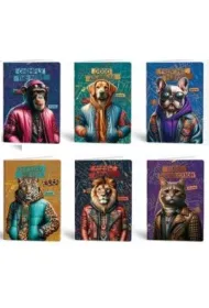 Mar Mar Zeszyt A5 60 k. kratka Fashion Animals