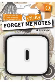 If Forget me sticky. Notes kart samoprzylepne litera O czerwony