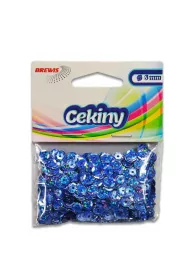 Cekiny hologramowe H 90 niebieski 6mm, 10g