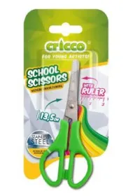 Cricco No�yczki szkolne z linijk� 13,5 cm