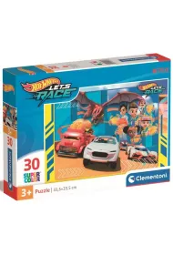 Puzzle 30 el. SuperColor. Hot Wheels Clementoni