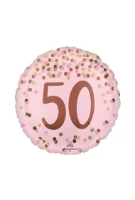 Anagram Balon foliowy Pretty pink 50th Birthday 46cm