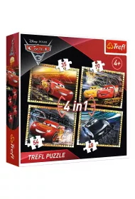 Puzzle 4w1 Gotowi do wy�cigu Trefl