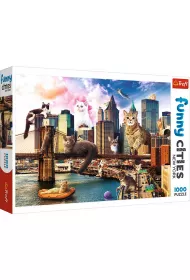 Puzzle 1000 el. Funny Cities. Koty w Nowym Jorku Trefl