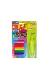 Nara Plastelina + foremki + wa�ek ST-100-8 8 kolor�w