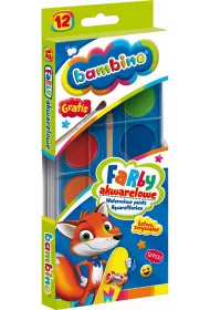 St. Majewski Farby akwarelowe Bambino 12 kolorw
