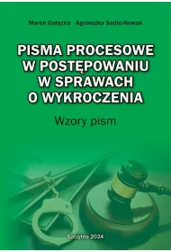 eBook Pisma procesowe w postpowaniu w sprawach o wykroczenia. Wzory pism pdf
