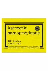 Ziemia Obiecana Karteczki samoprzylepne fluo ��te 38x51 mm