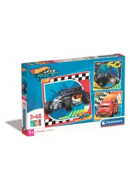 Puzzle 3x48 el. SuperColor. Hot Wheels Clementoni