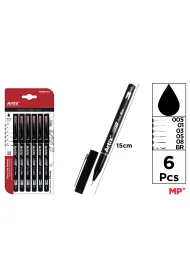 Mp Main Paper Marker precyzyjny kaligraficzny brush czarny 6szt.blister