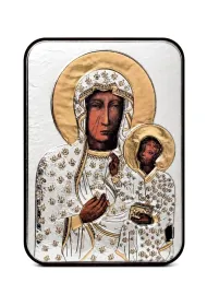 Ikona srebrna M.B. Cz�stochowska 10,7x15cm