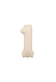 PartyDeco Balon foliowy 1 jasny be� 86cm