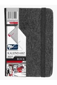Kalendarz 2027 Rock A7 tygodniowy grafitowy
