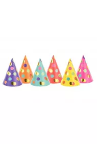 PartyDeco Czapeczki Kropki 6 cm