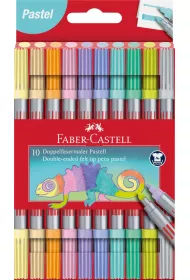 Faber-Castell Flamastry dwustronne pastel 10 szt.