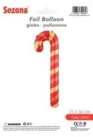 Balon Bo�e Narodzenie Laska cukrowa czerowna 73x36