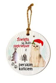 Kukartka Zawieszka ceramiczna Bo�e Narodzenie Pers