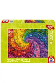 Puzzle 2000 el. PQ Kolorowy wir kwiat�w i motyli Schmidt