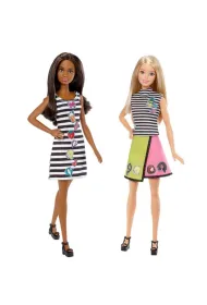 Zr�b to sama: Modne naklejki + lalka Barbie blondynka * Mattel