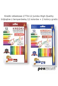 Polsirhurt Kredki o��wkowe tr�jk�tne + temper�wka 12 szt.