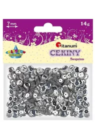 Titanum Cekiny metaliczne srebrne 7mm, 14g