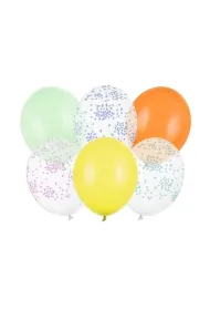 PartyDeco Balony Konfetti 30cm 6 szt