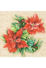 Serwetki Lunch Christmas flower 33x33 cm