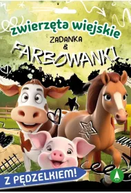 Ksi��ka edu. B5 Zwierz�ta wiejskie. Zadanka & farbowanki  P�DZELEK SKRZAT 980720