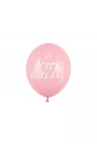 PartyDeco Balony Happy birthday Baby 30cm