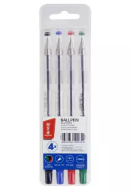Dugopis biurowy 0,7mm 4 kolory MemoBe 4 szt.