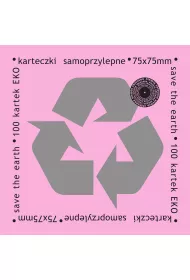 Ziemia Obiecana Karteczki samoprzylepne eko r�owe 75x75 mm 100 kartek