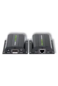 Techly Extender HDMI po skrtce Cat.5e/6/6a/7 do 60m, z odbiornikiem IR, czarny