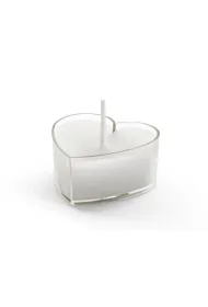PartyDeco �wieczki Serca bia�e 4cm 10szt