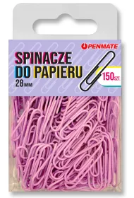 Penmate Spinacze do papieru 28 mm fioletowe 150 szt.