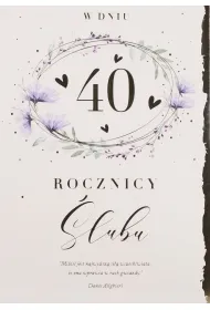 Karnet okazjonalny B6 z kopert� 40 Rocznica �lubu PAN DRAGON KB6HOLO-17