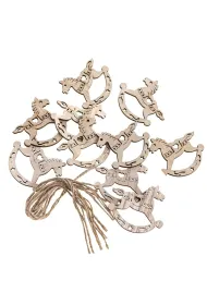 dpCraft Drewniane koniki na biegunach z zawieszk� BN 10 szt