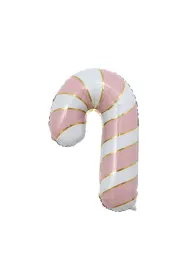 Godan Balon foliowy Lizak �wi�teczny r�owo-bia�y 38x6cm
