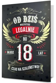 Pan Dragon Karnet B6 Urodziny Osiemnastka