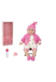 Lalka bobas smoczek + butelka m�wi po polsku 45cm Adar