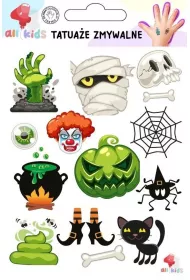 Tatuae zmywalne dla dzieci Halloween 3 All4Kids