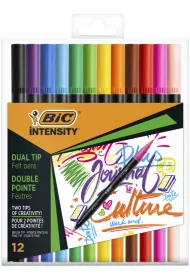 Bic Pisak dwustronny Intensity Dual Tip mix etui 12 szt.