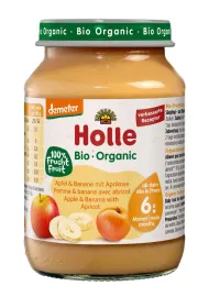 Holle Jab�ko - banan - morela bezglutenowe od 6 miesi�ca Demeter 190 g Bio