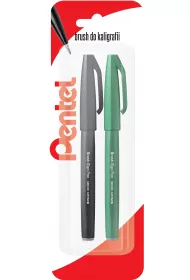 Pentel Pisak/p�dzelek do kaligrafii SES15 czarny, zielony